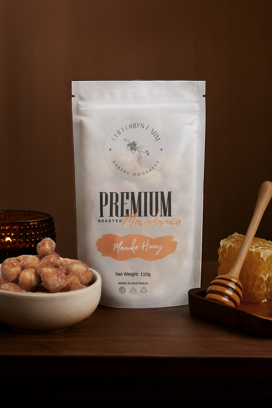 Premium Roasted Macadamias - Manuka Honey