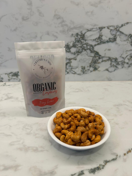 Organic Roasted Cashews - Fiery Cumin